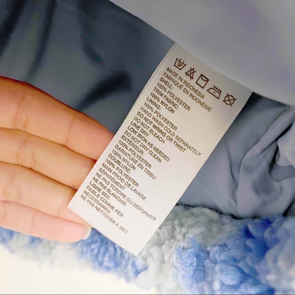 Urban Outfitters Blue and White Cloud Nine Sherpa Popover Jacket - Picture 7 of 8
